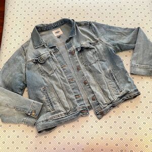 Old Navy Well LOVED Basic Blue Jean Denim Jacket Coat XL